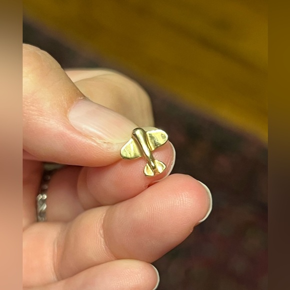 Jewelry - 14k yellow gold mini plane charm